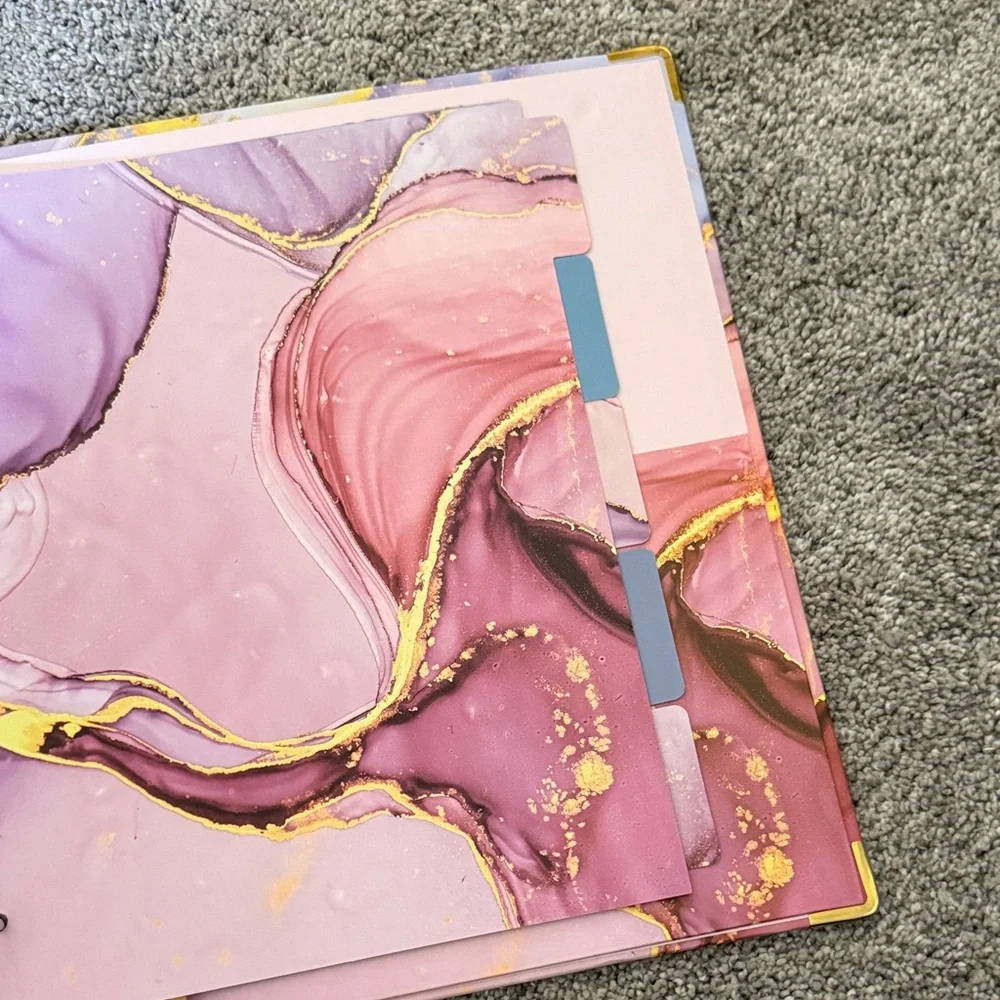 Abstract Marble Clipboard with Gold Accents